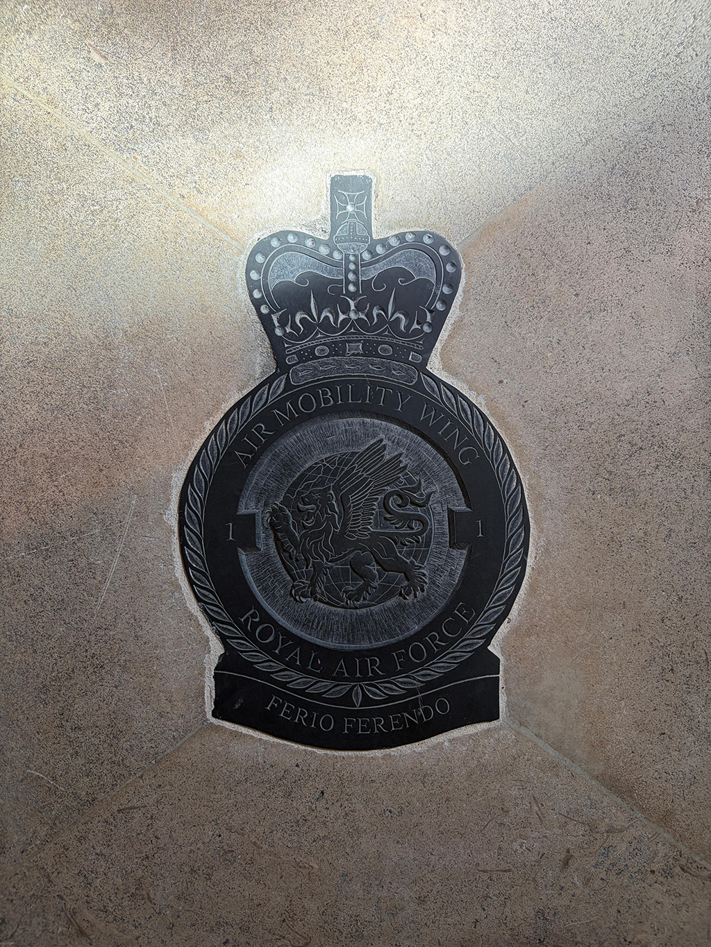 The 1AMW badge